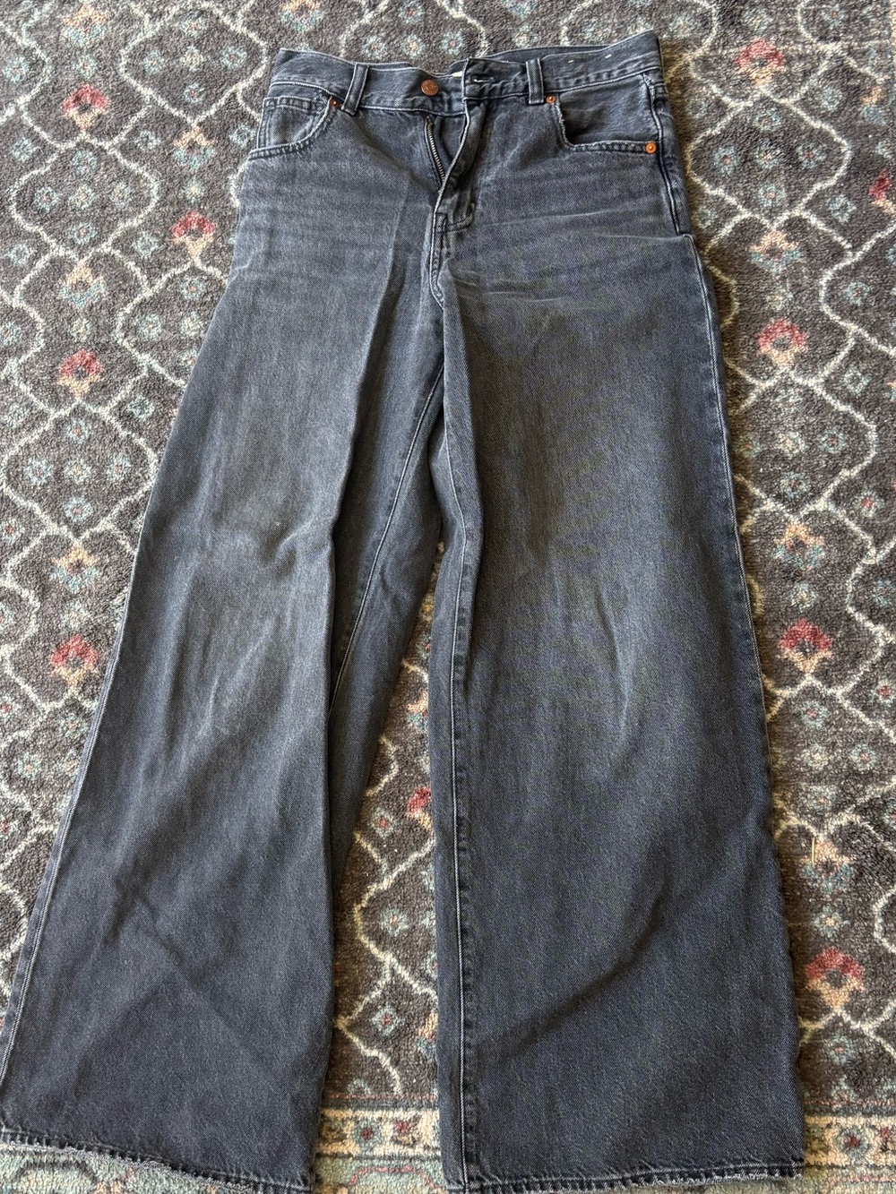 Madewell 	
superwide leg jeans